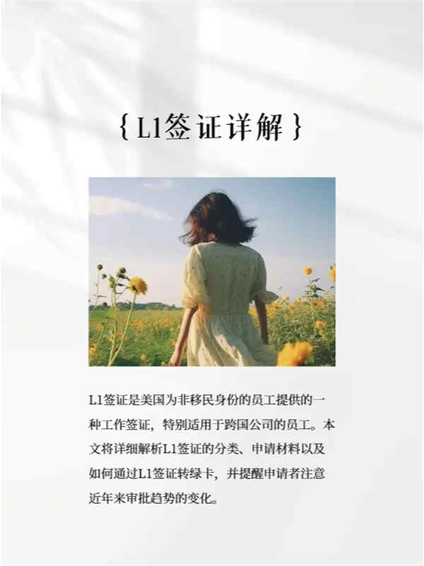 美國(guó)L1簽證詳解：分類、申請(qǐng)材料與綠卡之路