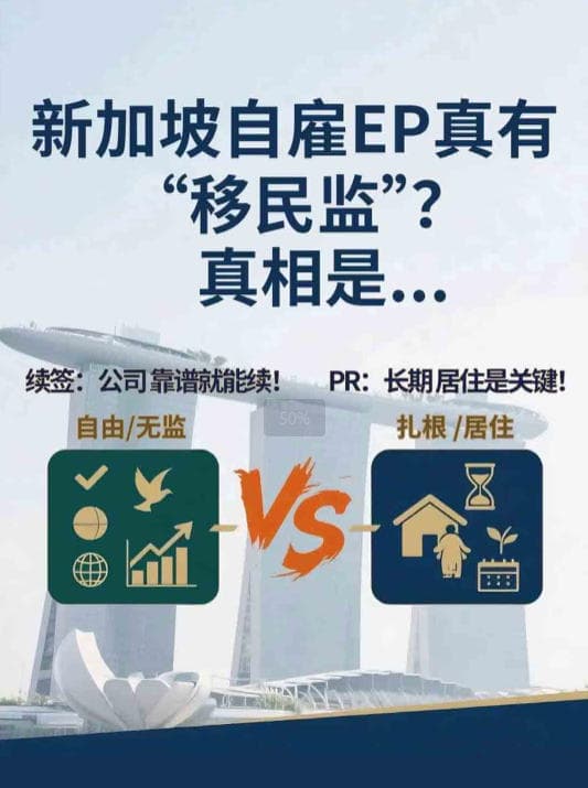 新加坡自雇EP是否有移民監(jiān)？EP申請PR條件解讀