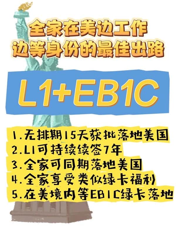 美國(guó)L1簽證小綠卡：15天獲批赴美最快路徑